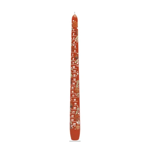 Advent Calendar Candle Red