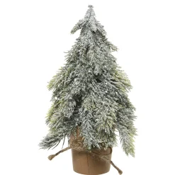 Artificial Christmas Tree In A Carton Pot, Snowy, 10.24 Inch