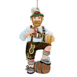 Bavarian Man With Beer And Brezel