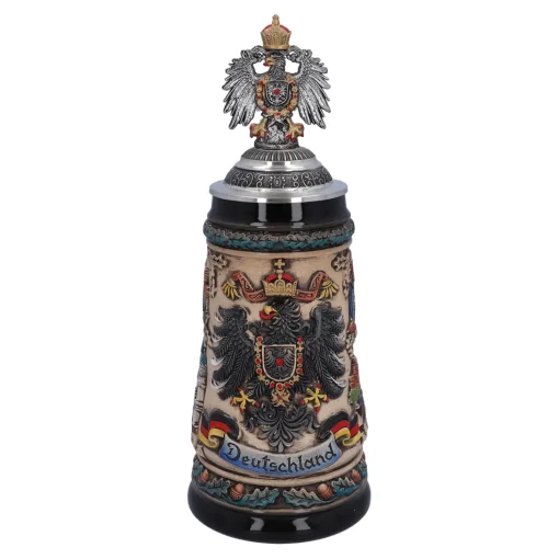 Beer Stein With Tin Eagle "Germany", Colored-Brown, 0.5L