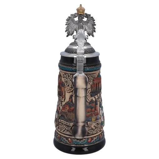 Beer Stein With Tin Eagle "Germany", Colored-Brown, 0.5L