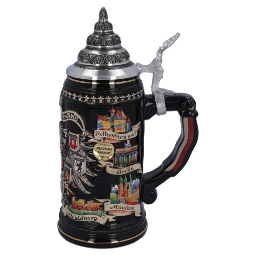 Beer Stein With Tin Lid "City Arms", Gold, 0.4L