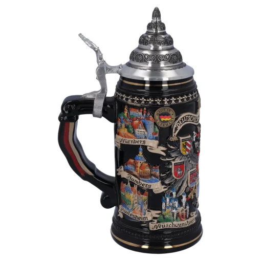 Beer Stein With Tin Lid "City Arms", Gold, 0.4L