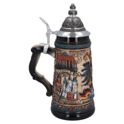 Beer Stein With Tin Lid 