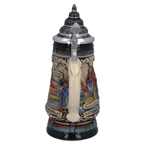 Beer Stein With Tin Lid "Rothenburg With Knight", 0.25L