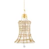 Bell Clear With Glitter Gold/White