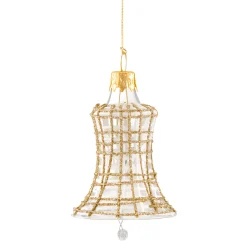 Bell Clear With Glitter Gold/White