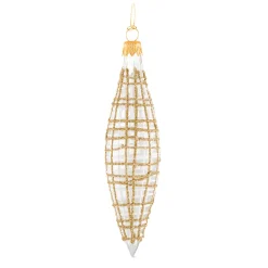 Cone Clear With Glitter Gold/White