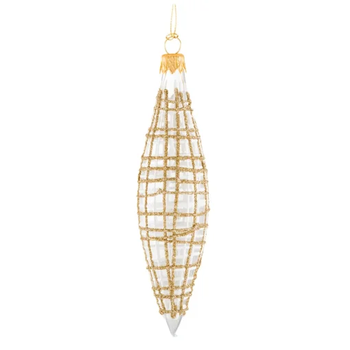 Cone Clear With Glitter Gold/White
