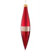 Cone Dark Red Matt/Varnish With Glitter Ribbon