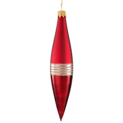 Cone Dark Red Matt/Varnish With Glitter Ribbon