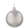 Glass Bauble Grey, Lacquered, 7 Cm
