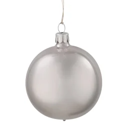 Glass Bauble Grey, Lacquered, 7 Cm