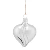 Heart Silver With Glitter Decor