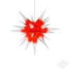 Herrnhuter Paper Star, Red/White, 23.6Inch