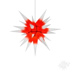 Herrnhuter Paper Star, Red/White, 23.6Inch
