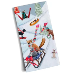 Holiday - Winter Fun For Everyone Tea Towel