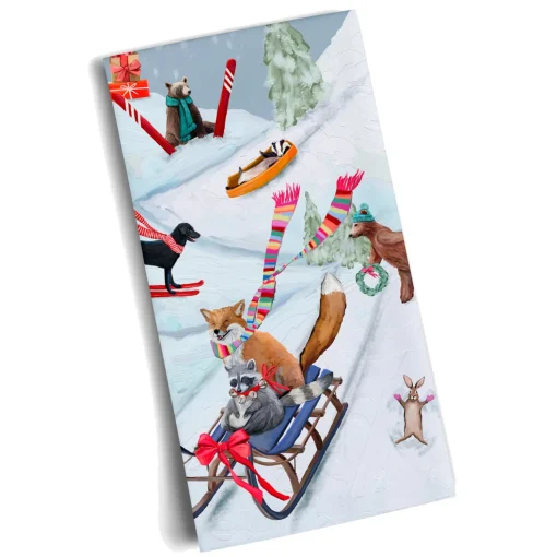 Holiday - Winter Fun For Everyone Tea Towel