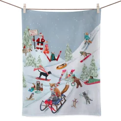Holiday - Winter Fun For Everyone Tea Towel