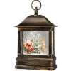 Led Snow Lantern "Santa With Reindeer Sleigh", 25Cm