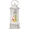Led Snow Lantern "Santa With Dog", 27,5Cm