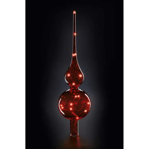 Lumix Led Double Ball Tree Topper, Red