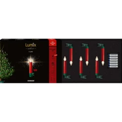 Lumix Superlight Flame 6 Mini Candles Expansion Set In Red