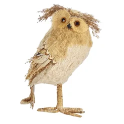 Owl Made Of Straw 31Cm