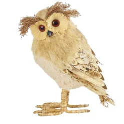 Owl Made Of Straw 25Cm