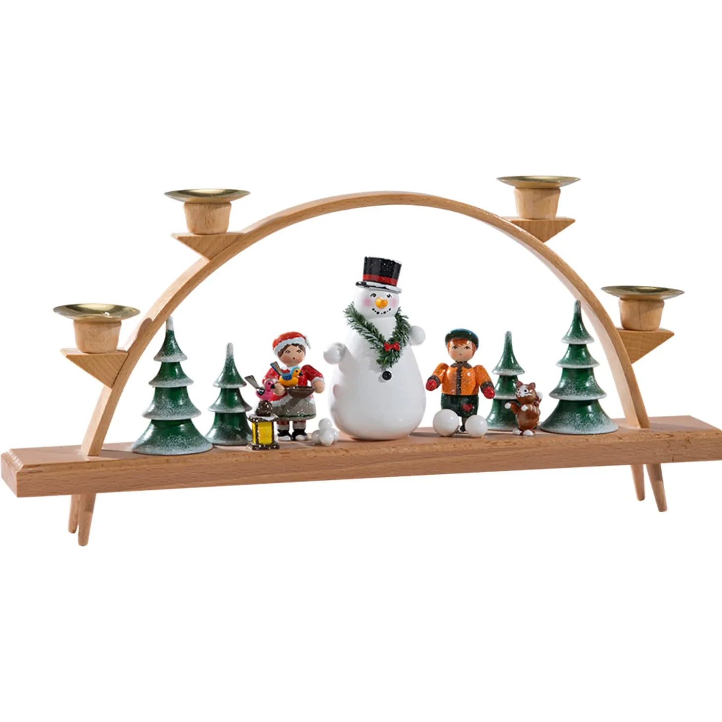 Schwibbogen "Children With Snowman"