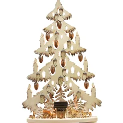 Schwibbogen "Tree Deer On The Manger", 230V With Usb A Port