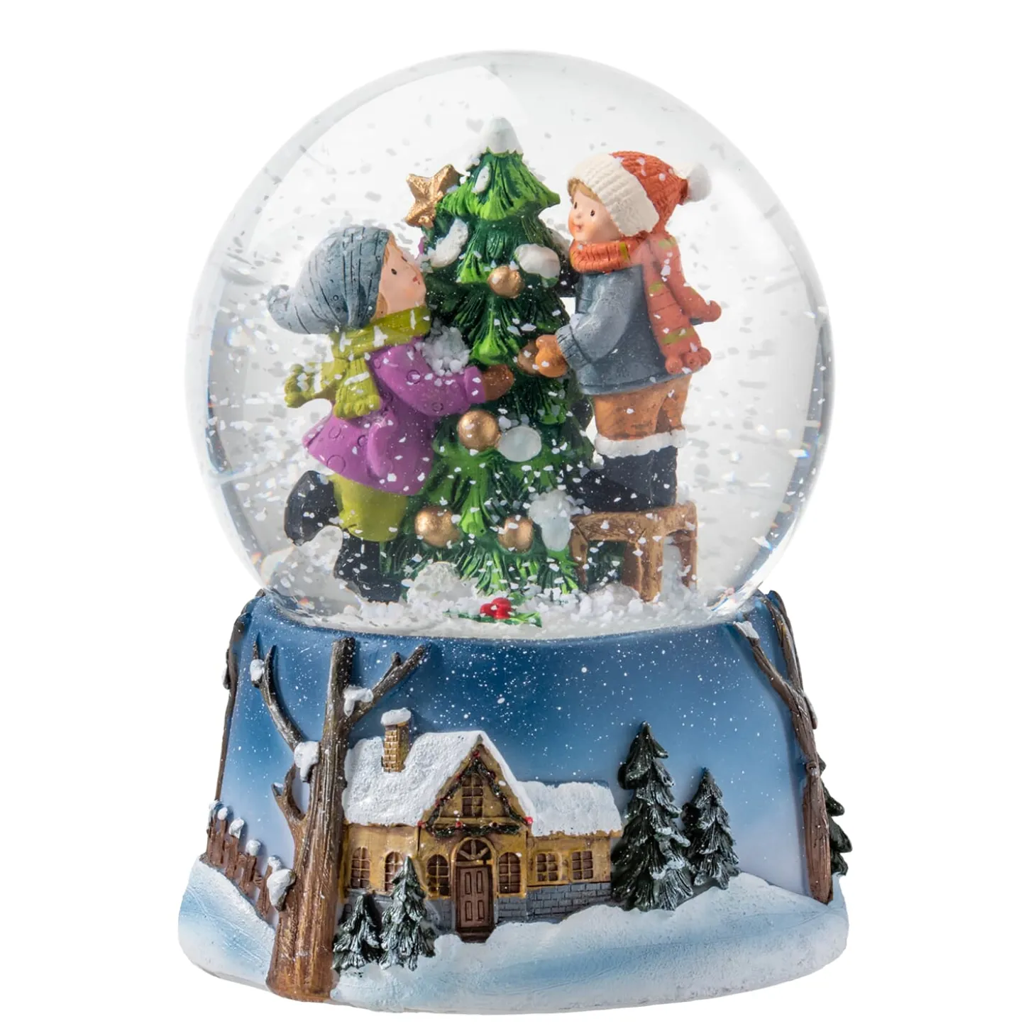 Snow Globe "We Decorate The Tree"