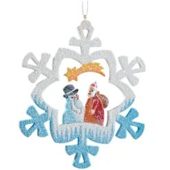 Snowflake Santa And Snowman