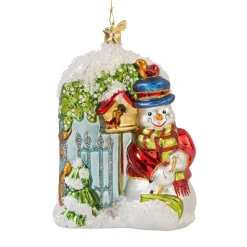 Snowman At The Garden Gate
