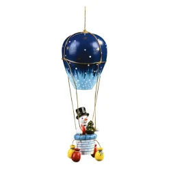 Snowman In Air Balloon