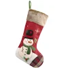 Snowman Stocking, Red