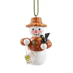 Snowman With Black Bird