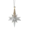 Star With Glitter, Silver, 6 Cm