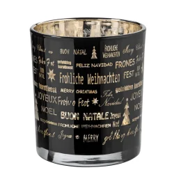 Tealight Glass "Merry Christmas", 10Cm