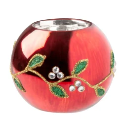 Tealight Holder "Glittering Mistletoe"