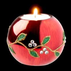 Tealight Holder "Glittering Mistletoe"
