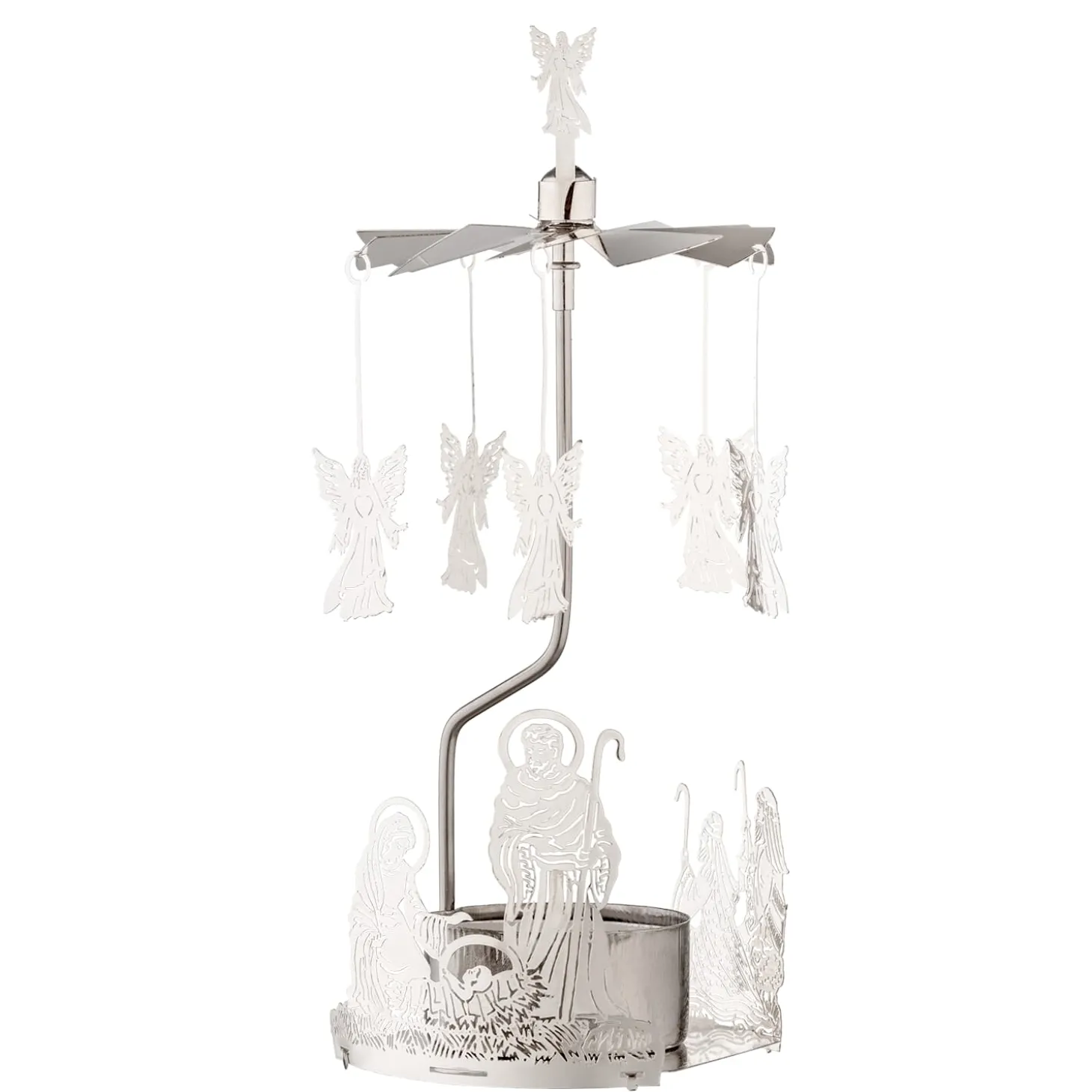 Tealight Mobile "Holy Family", Silver