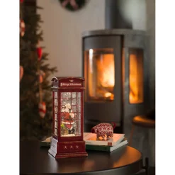 Telephone Booth With Santa Claus
