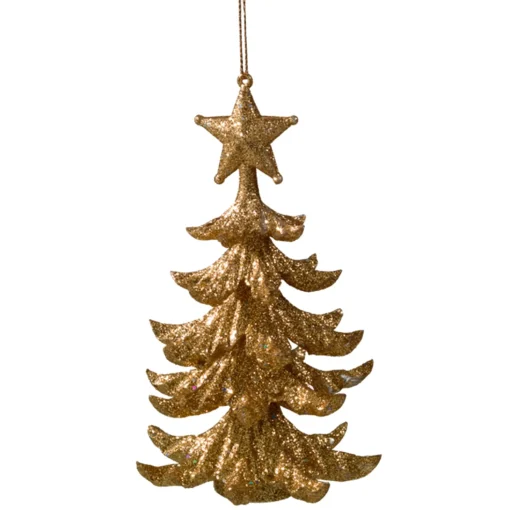 Tree With Glitter, Gold